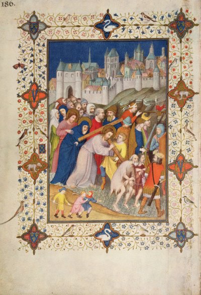 MS 11060-11061 Heures de la Croix: Sexte, Christ portant la croix, des 