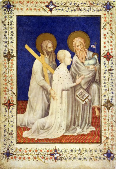 MS 11060-11061 Jean, Duc de Berry à genoux entre Saint André et Saint Jean, français, des 