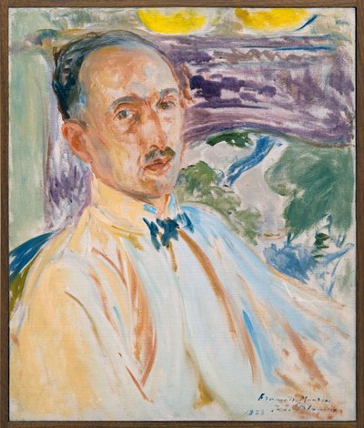 Étude pour le portrait de François Mauriac (1885-1970), écrivain français, peinture de Jacques Émile Blanche (1861-1942) exécutée en 1923. Photographie, KIM Youngtae, Rouen, Musée des Beaux-Arts de Rouen. - Jacques Emile Blanche