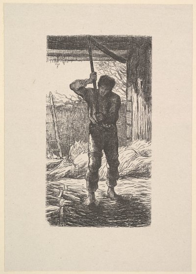 Homme battant le blé, 1853 - Jacques Adrien Lavieille