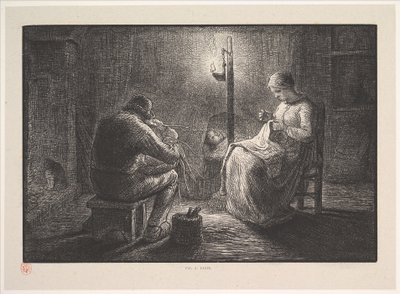Nuit, de la série, Quatre moments de la journée - Jacques Adrien Lavieille