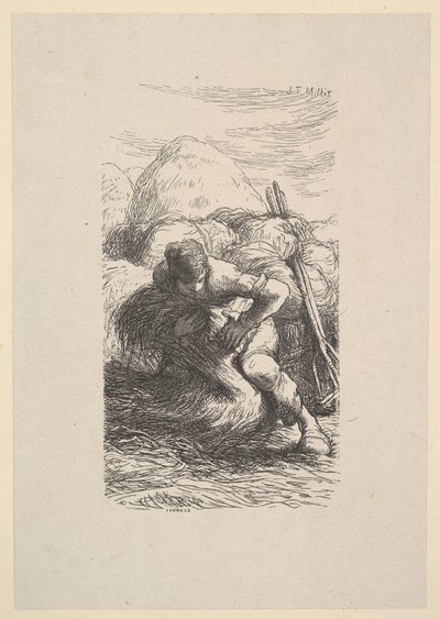 Le lieur de gerbes - Jacques Adrien Lavieille