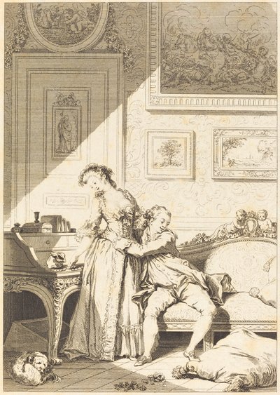 Une femme avare galant escroc - Jacques Aliamet and Antoine Jean Duclos after Jean Honoré Fragonard
