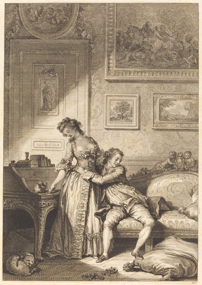 Une femme avare, un galant escroc - Jacques Aliamet and Antoine Jean Duclos after Jean Honoré Fragonard