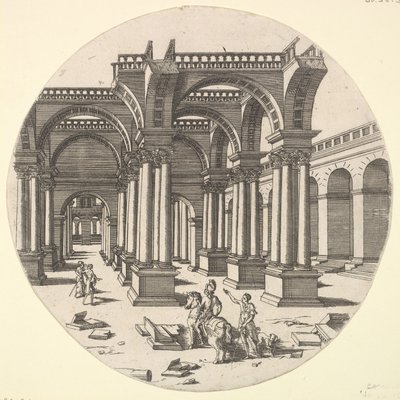Vue perspective, Temple d