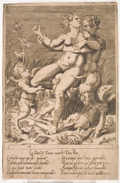 Diane et Pan - Jacques Androuet Ducerceau d.Æ.