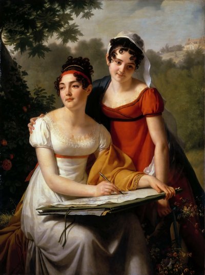 Portraits de Mesdemoiselles Duval, premier quart du 19ème siècle - Jacques Augustin Catherine Pajou