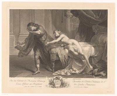 Joseph résiste à la tentation de la femme de Potiphar - Jacques Beauvarlet