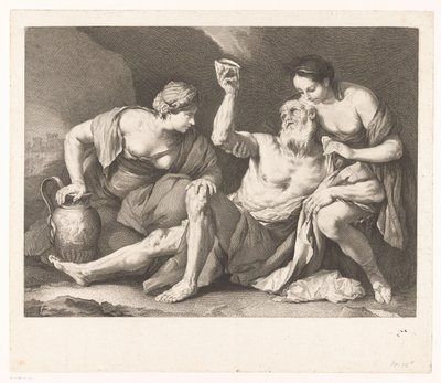 Lot enivré par ses filles - Jacques Beauvarlet