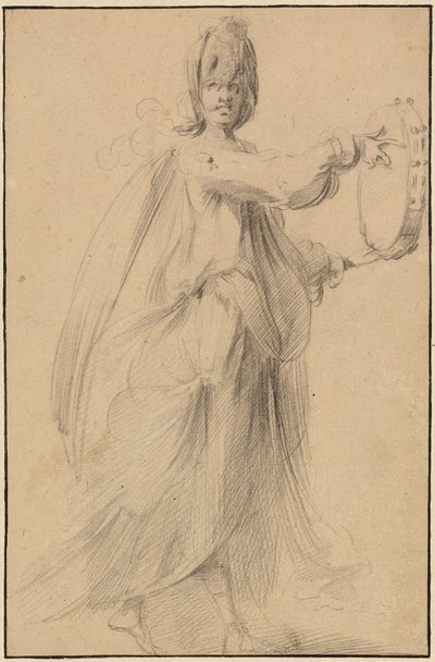 Danseuse avec un tambourin - Jacques Bellange