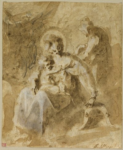La Sainte Famille se repose lors de la fuite en Égypte - Jacques Bellange