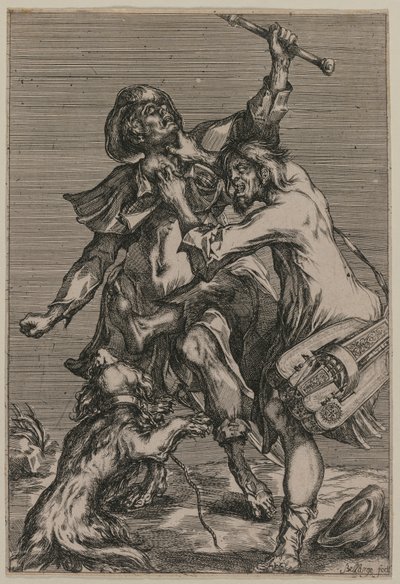Deux mendiants se battant - Jacques Bellange