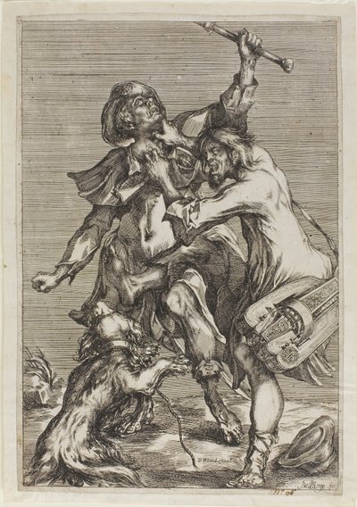 Deux mendiants qui se battent - Jacques Bellange