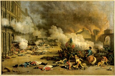 Capture des Tuileries : Attaque du Palais des Tuileries le 10 août - Jacques Bertaux