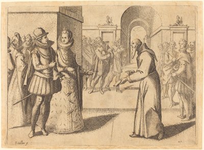 Un capucin apportant les remerciements du roi de Bavière - Jacques Callot