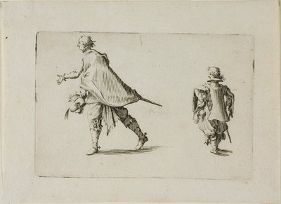 Un gentilhomme et son page, extrait des Caprices - Jacques Callot