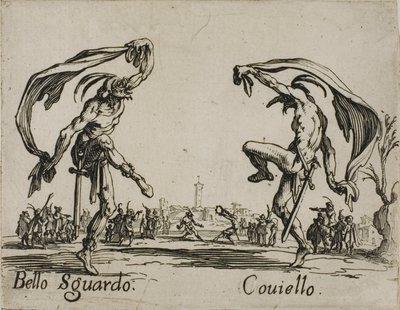 Bello Sguardo - Coviello, planche 18 des Balli di Sfessania - Jacques Callot