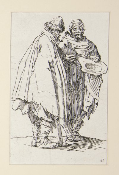 Homme aveugle et son compagnon, de Les Mendiants - Jacques Callot