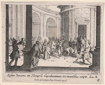 Christ lapidé hors du temple - Jacques Callot
