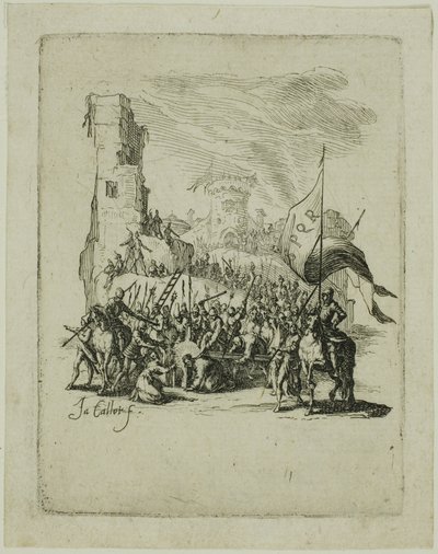 Le Christ portant la croix, extrait de La petite passion - Jacques Callot