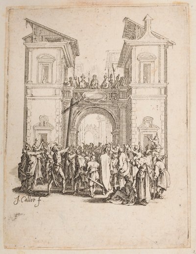 Christ présenté au peuple, no. 9 de 11 de La Petite Passion - Jacques Callot