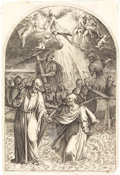 Christ marchant sur l