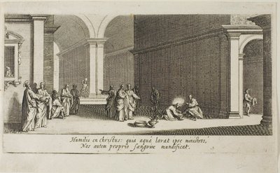 Le Christ lavant les pieds des apôtres, extrait de La Grande Passion - Jacques Callot