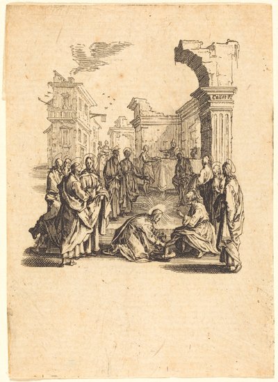 Le Christ lavant les pieds des apôtres - Jacques Callot