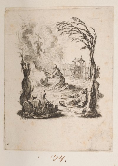 Christ au Jardin des Oliviers, no. 3 de 11 de La Petite Passion - Jacques Callot