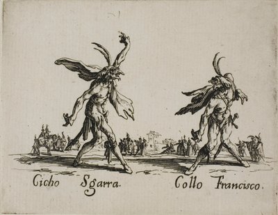 Cicho Sgarra - Collo Francisco, planche 6 des Balli di Sfessania - Jacques Callot