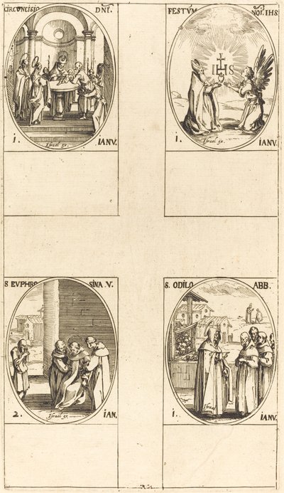 Circoncision; Fête du Nom du Christ; Saint Odilon; Sainte Euphrosyne - Jacques Callot