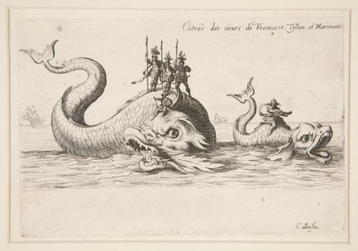 Combat à la Barrière, Entrée de MM. de Varncourt, Tyllon et Marimont - Jacques Callot