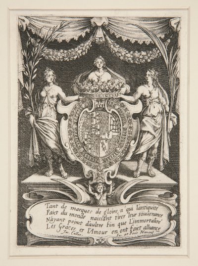 Combat à la Barrière, Frontispice, Les Armes de Lorraine-Chevreuse - Jacques Callot