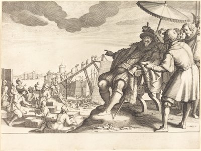Construction et fortification du port de Livourne, vers 1614 - Jacques Callot