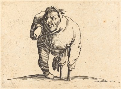 Estropié avec béquille et jambe de bois - Jacques Callot