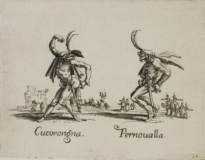 Cucorongna - Pernovalla, planche 2 des Balli di Sfessania - Jacques Callot