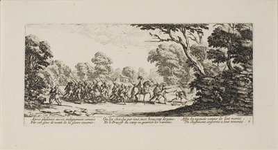 Découverte des soldats criminels, planche 9 des Misères de la guerre - Jacques Callot