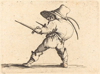 Duelliste avec épée et dague - Jacques Callot