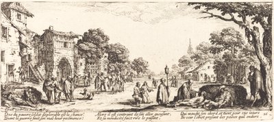 Soldats mourants au bord de la route - Jacques Callot