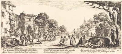 Soldats mourants au bord de la route - Jacques Callot