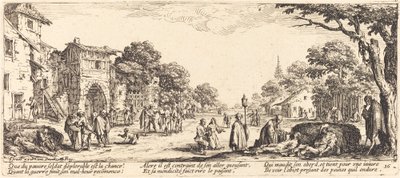 Soldats mourants au bord de la route - Jacques Callot