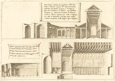 Élévation des églises y compris la Sainte Crèche - Jacques Callot
