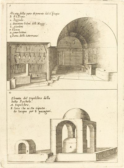 Élévations de la Sainte Crèche et du Sépulcre de Rachel - Jacques Callot