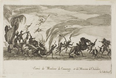Entrée de M. de Couvonage et M. de Chalabre, du Combat à la barrière - Jacques Callot