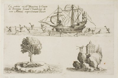 Entrée de M. le Comte de Brionne, Grand Chambellan de Son Altesse, représentant Jason, du Combat à la Barrière - Jacques Callot