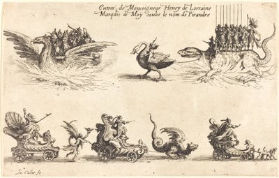 Entrée de Monseigneur Henry de Lorraine, Marquis de Moy, sous le nom de Pirandre - Jacques Callot