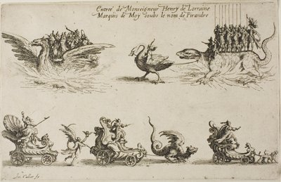 Entrée de Monseigneur Henry de Lorraine, Marquis de Moy, sous le nom de Pirandre, du Combat à la Barrière - Jacques Callot