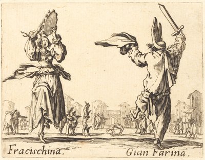 Fracischina et Gian Farina, vers 1622 - Jacques Callot