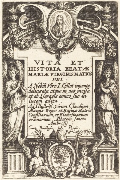 Frontispice pour "La Vie de la Vierge" - Jacques Callot