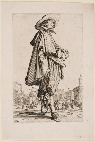 Gentleman avec les mains jointes, de la série « La Noblesse de Lorraine » - Jacques Callot
